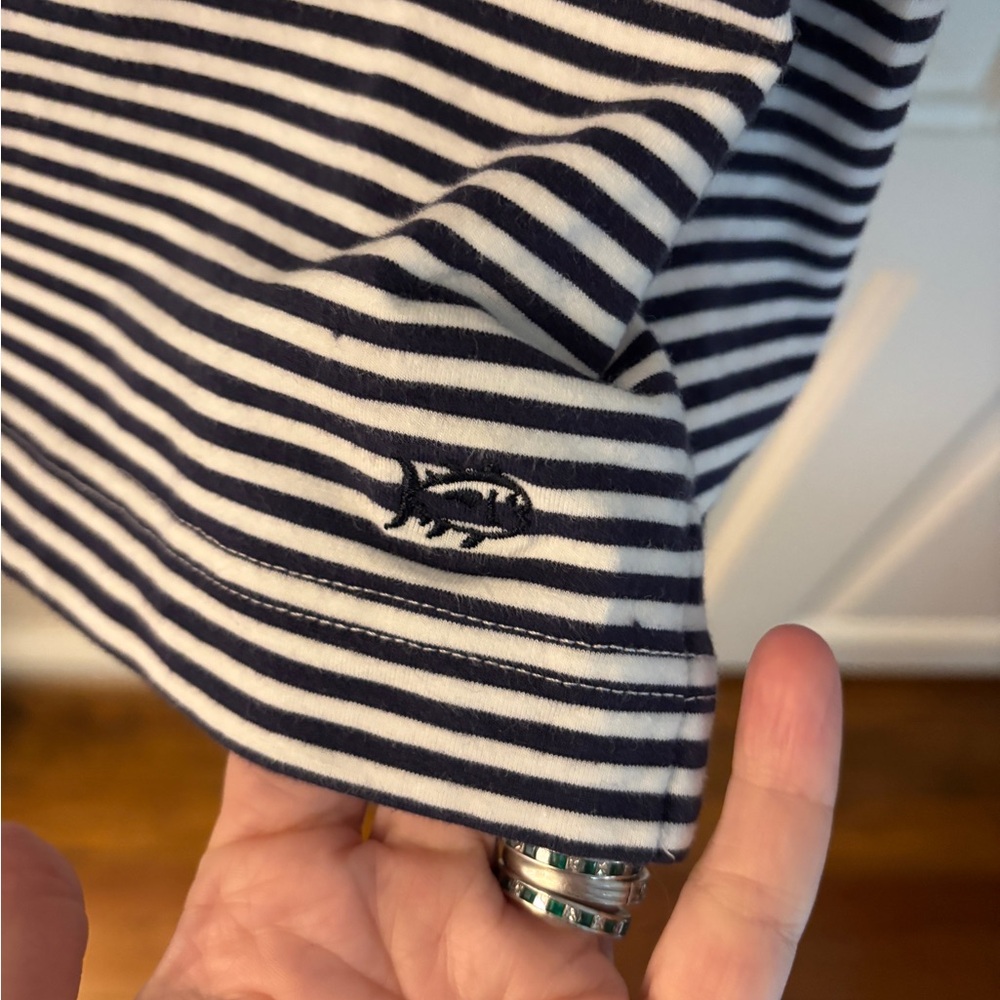 Southern Tide Abigail Nautical Striped Navy and White Women's Dress - Picture 4 of 7